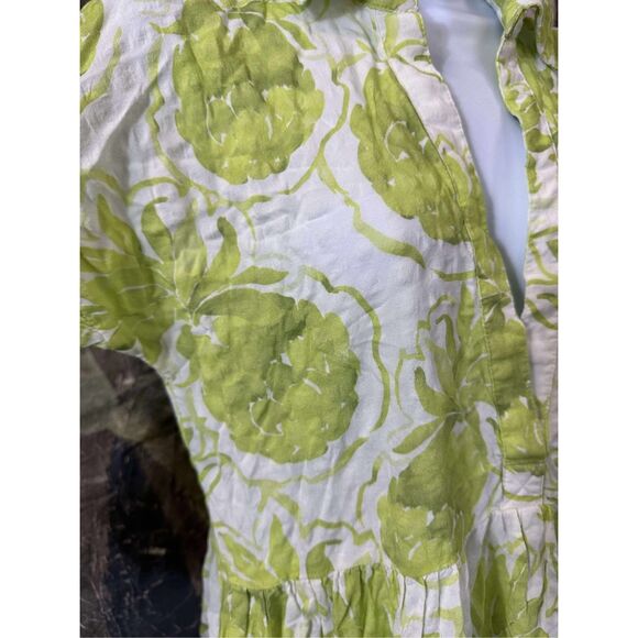 New Anthropologie The Carolita Printed Tiered Shirt Dress sz small - Picture 9 of 9